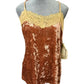 Aratta - Women's Velvet Lace Trim Cami Top