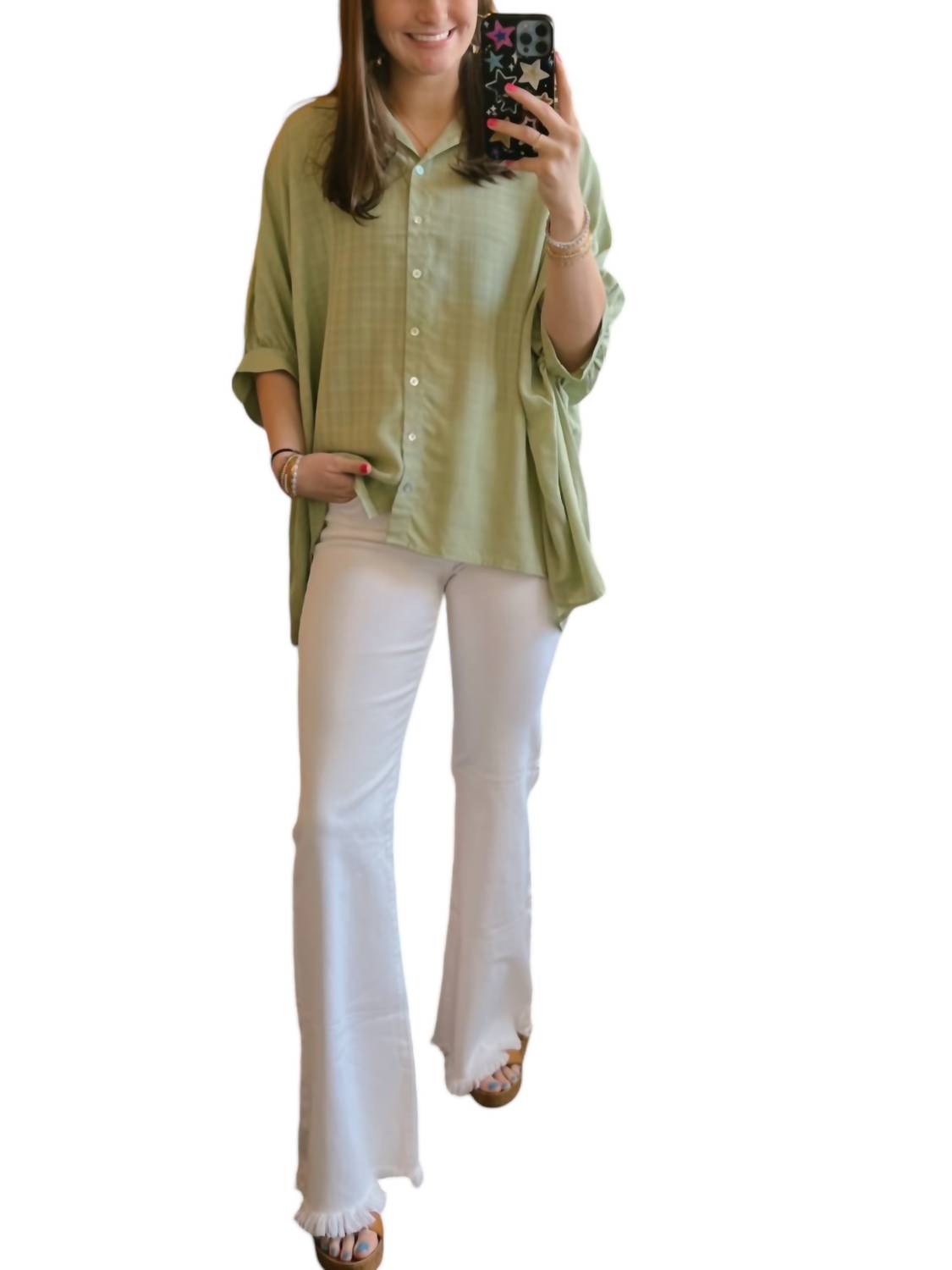 Entro - Sage Boxy Top