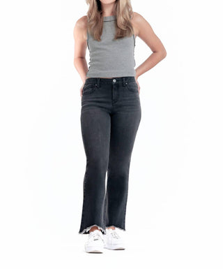 1822 Denim - Hi-low Fray Hem Ankle Boot Jean