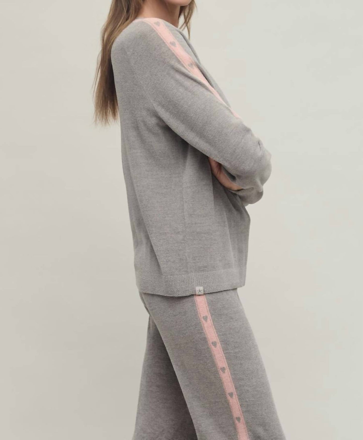 Barefoot Dreams - Cozychic Ultra Lite Heart Stripe Pullover