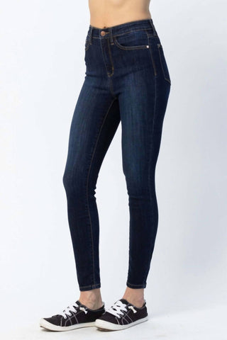 Judy Blue - Women's High-waist Back Phone Yoke Skinny Jeans