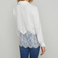 L'Agence - Adalee Lace Inset Blouse