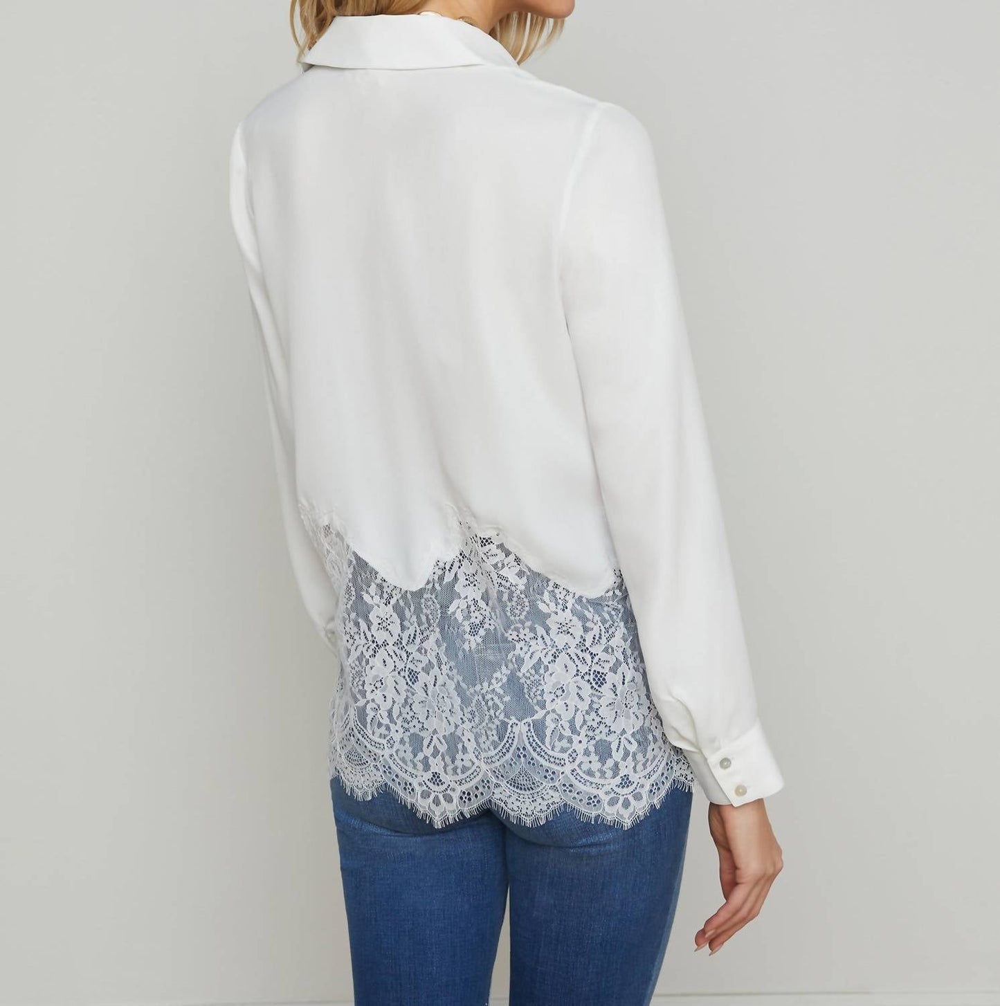 L'Agence - Adalee Lace Inset Blouse