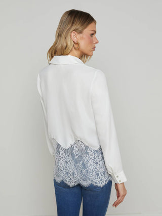 L'Agence - Adalee Lace Inset Blouse