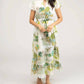Beau & Ro - Palm Flutter Midi Dress