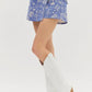 Entro - Lyla Western Motif Denim Wrap Skort