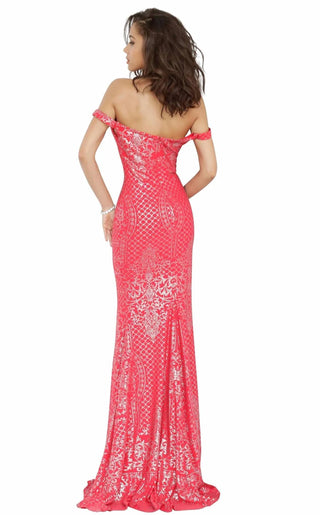 Jovani - Off the Shoulder Fitted Prom Dress