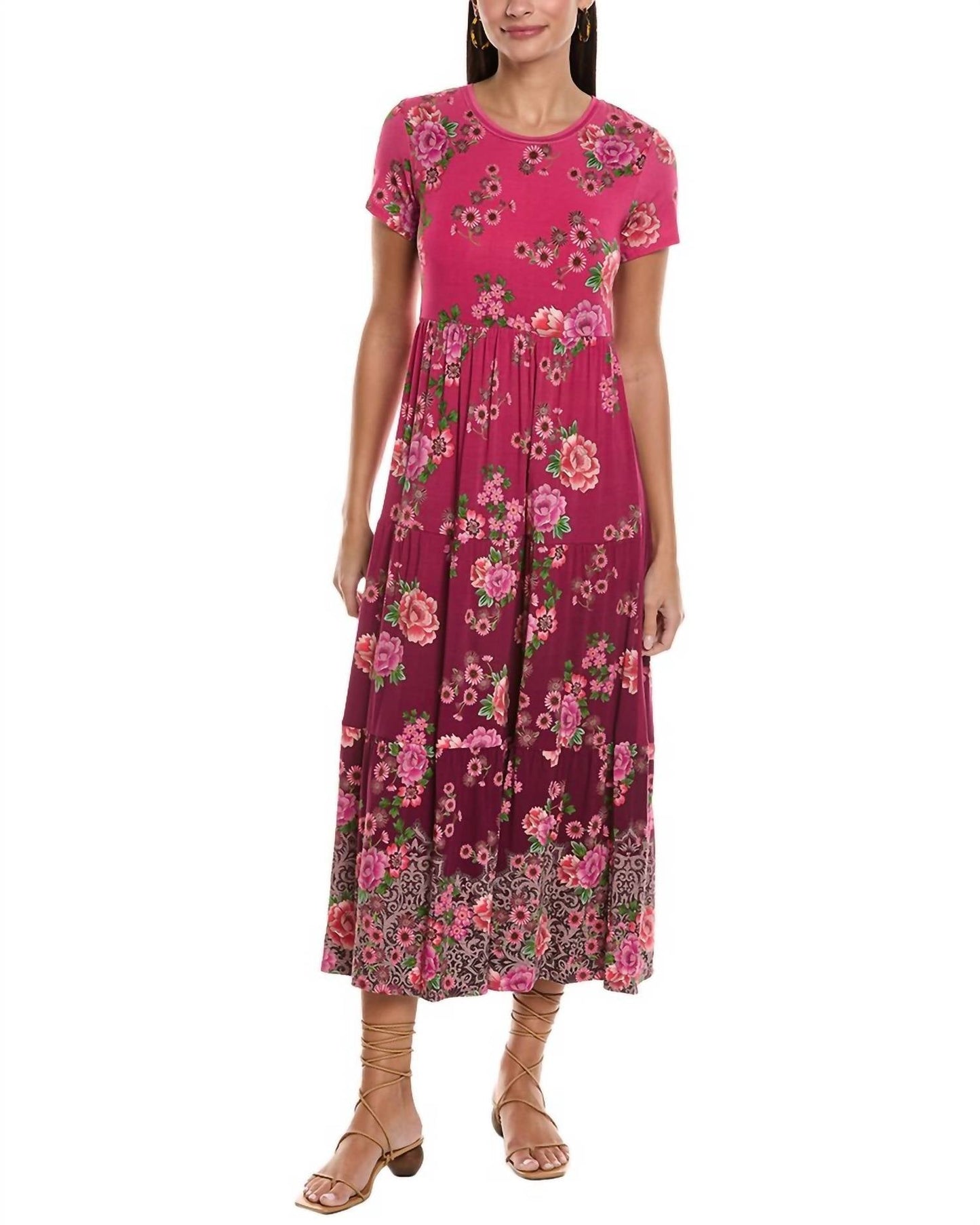 Johnny Was - Tiered Cap Sleeve Dress