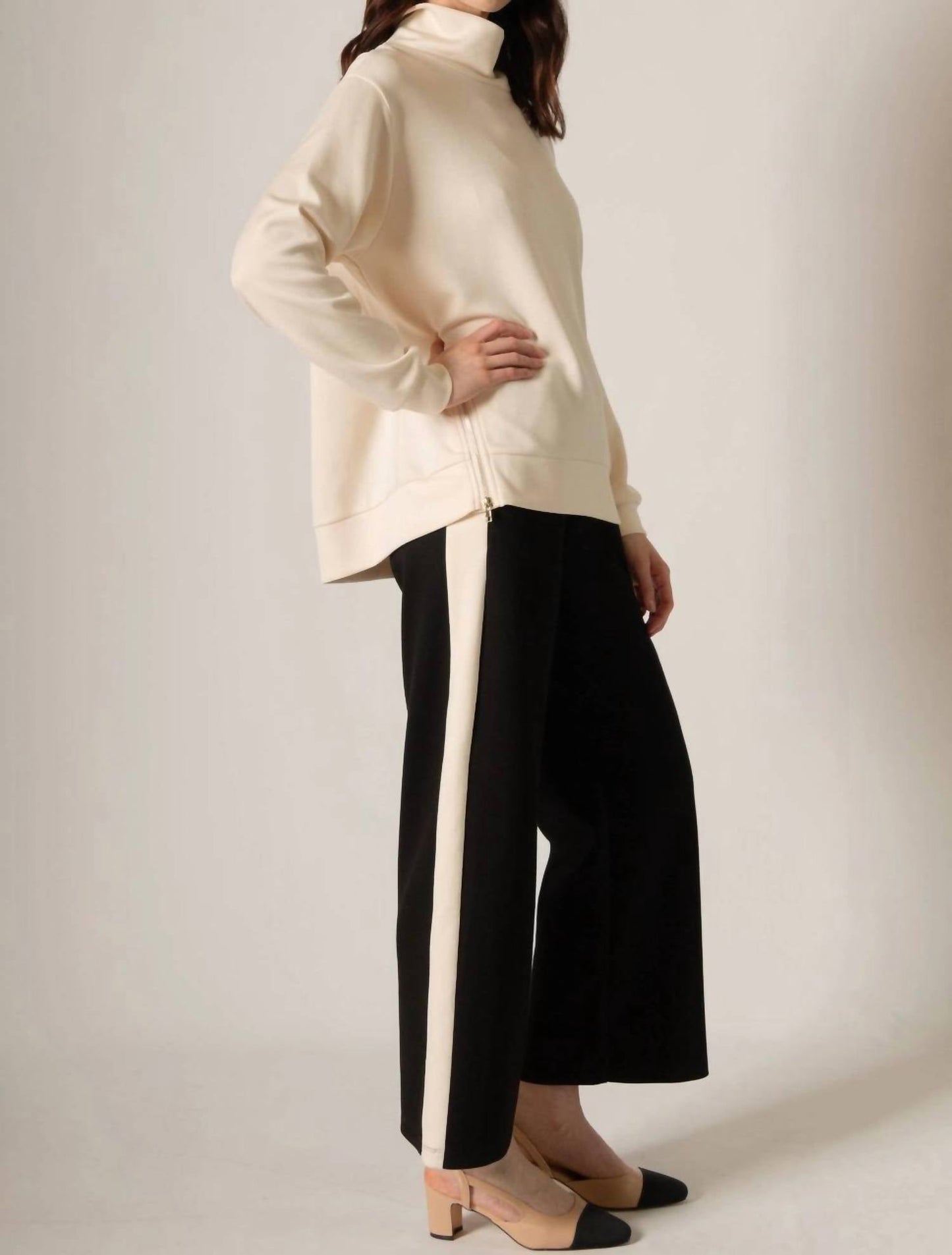 Before You - Women's Buttermilk Collection Stripe Wide Leg Pant