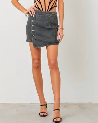 Baby Pink - Sharon Mini Denim Skirt