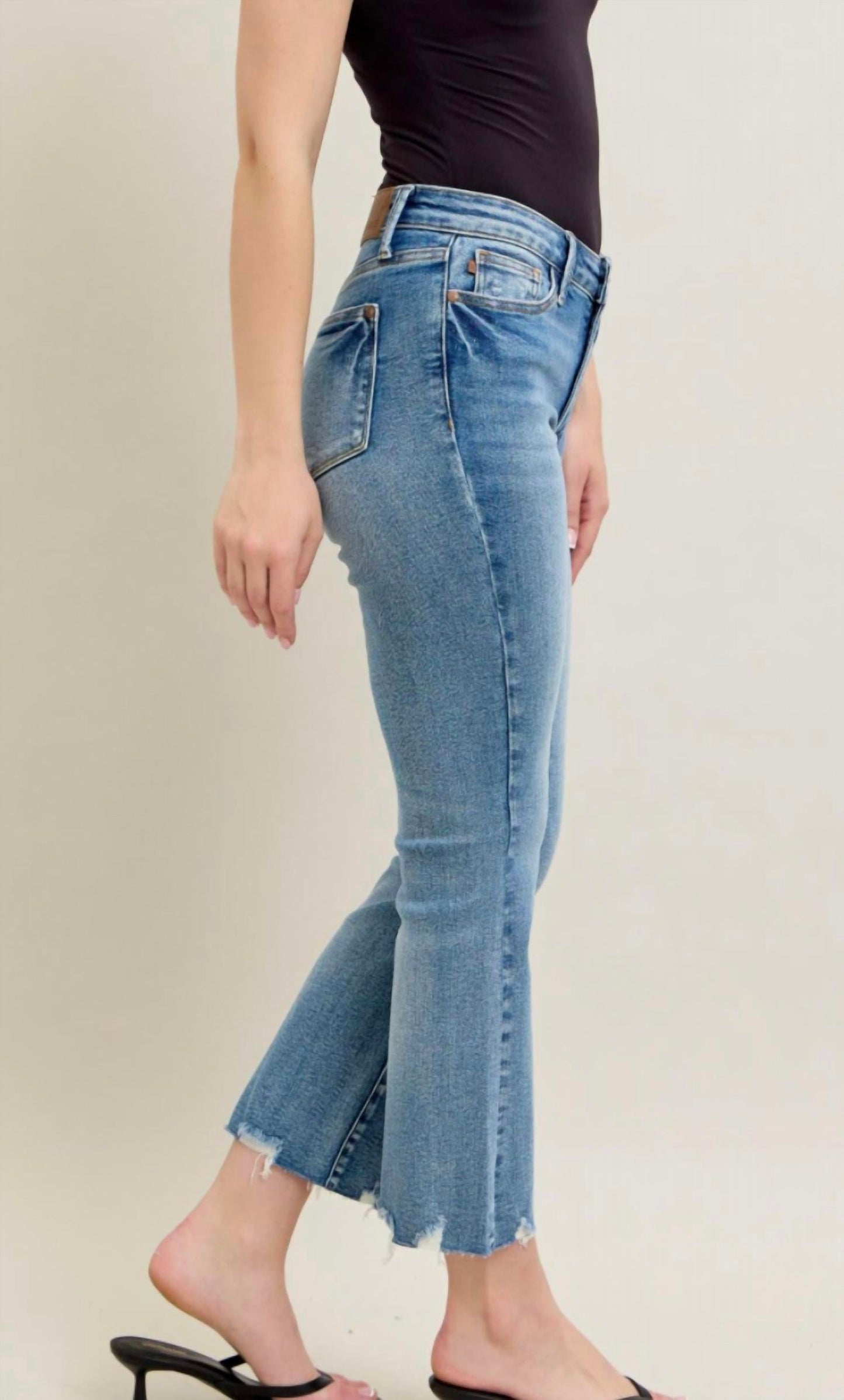 Judy Blue - Vintage Wash Destroy Hem Kick Flare