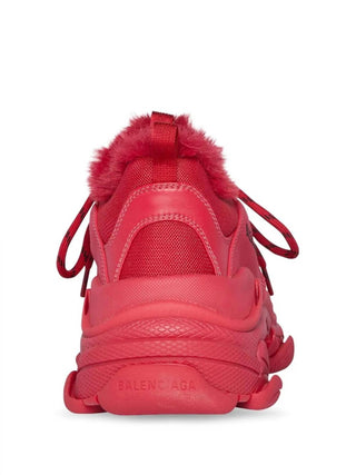 Balenciaga - Men's Triple S Faux Fur Hi Top Sneakers