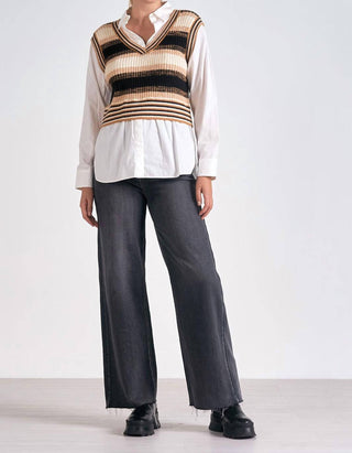 Elan - Sweater Vest Shirt Combo