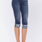 Judy Blue - Destroyed Cuffed Mid-Rise Skinny Capri