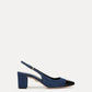 Veronica Beard - Women's Cecile Denim Cap-toe Slingback Pump