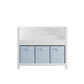 Bookshelf With 3 Tier Front Facing Storage And 3 Bins, Toddler Bookcase For Playroom - White