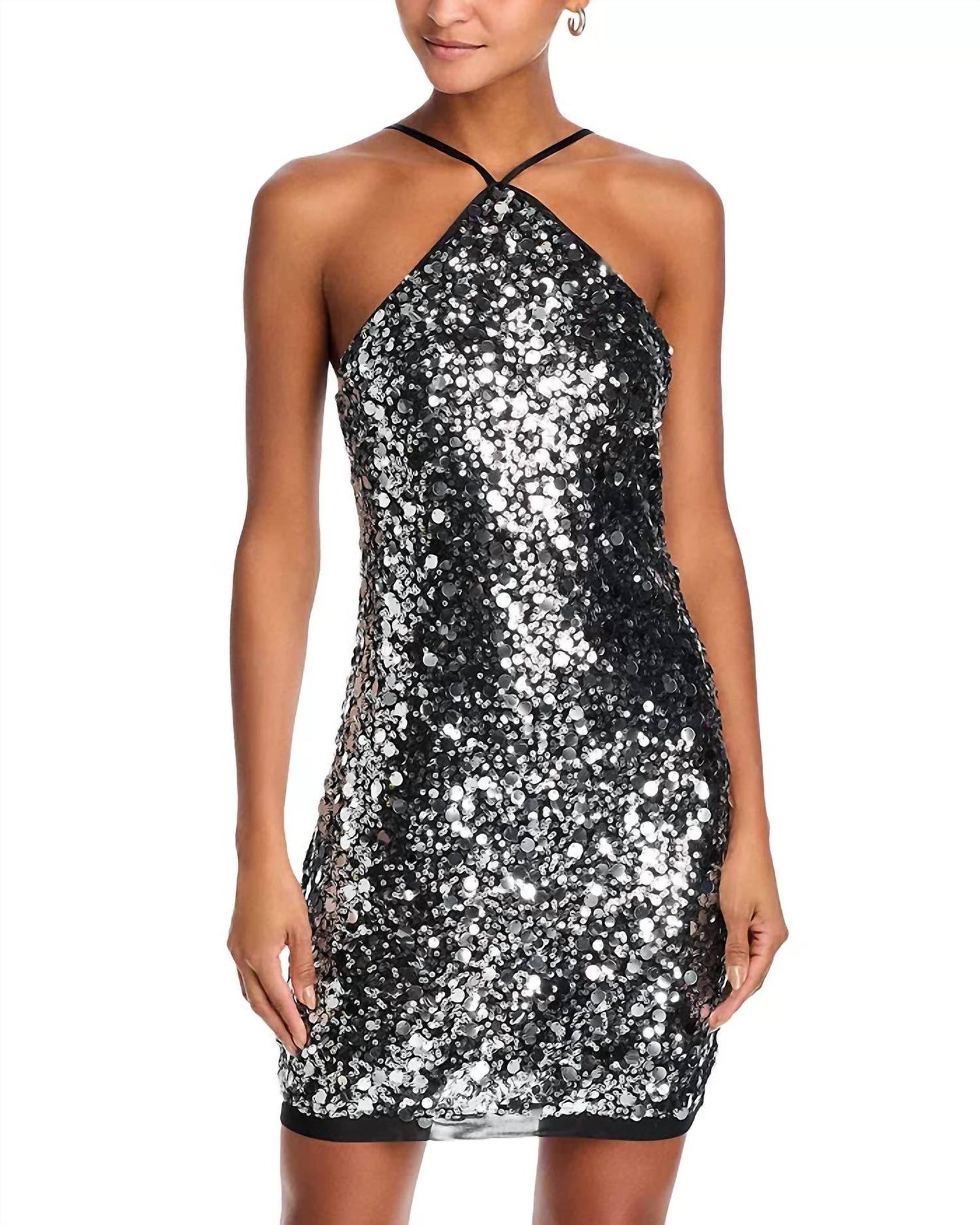 Steve Madden - Angel Sequin Halter Neck Mini Dress