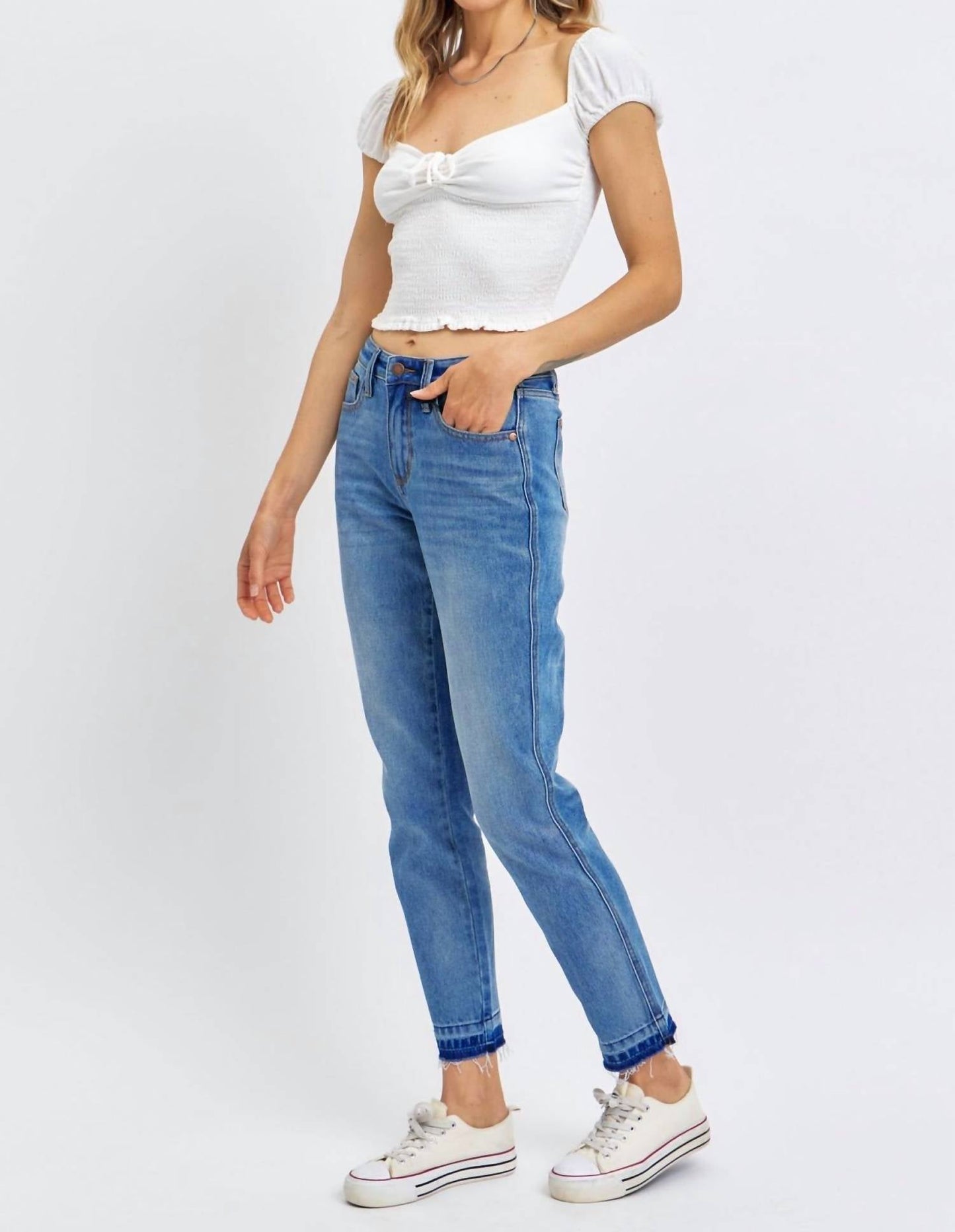Judy Blue - Rigid Magic Release Hem Boyfriend Jeans