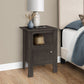 Accent Nightstand Side Table, Storage, Transitional - Oak