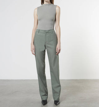 Enza Costa - SILK KNIT RIB SLEEVELESS MOCKNECK