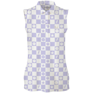 Swingjuice - Women's Golf Smile Face Sleeveless Polo