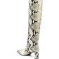 Khaite - Ona 55mm Snake Effect Leather Knee Hi Boots