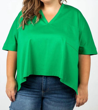 Psophia - V-NECK ONE POCKET DOLMAN TEE