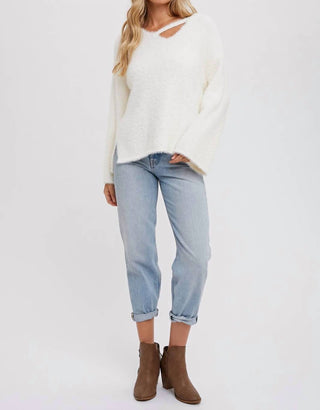 Bluivy - Callie Strappy Front Fuzzy Sweater