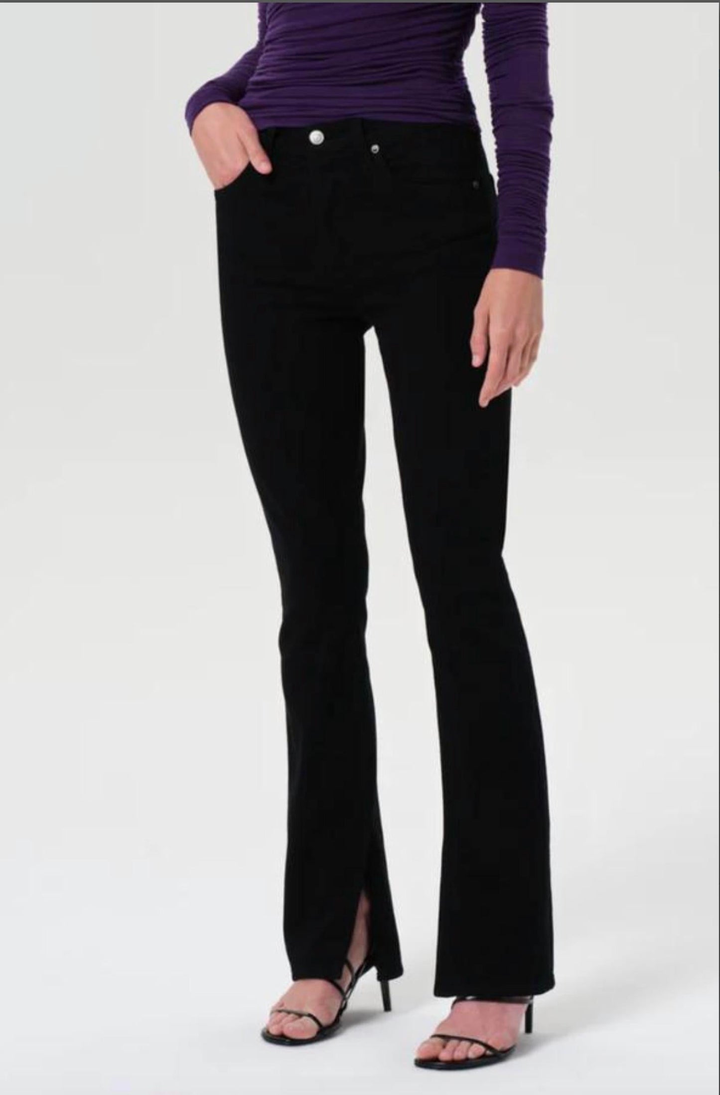 Agolde - Ingram Split High-rise Skinny Jeans - PETITE