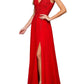 Adora - A Line Long Formal Slit Dress