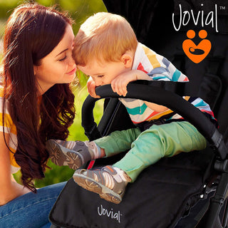 Jovial Portable Folding Lightweight Compact Baby Stroller with Travel Bag, Black