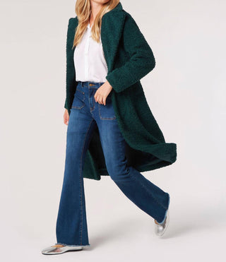 Apricot - Longline Borg Coat