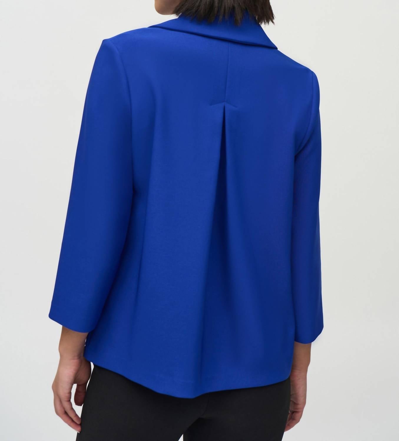 Joseph Ribkoff - Pleated 3/4 Sleeve Trapeze Jacket