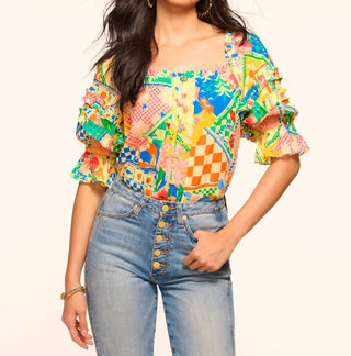 Ramy Brook - Lula Printed Cotton Off-the-shoulder Blouse