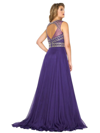 Mac Duggal - Beaded Illusion Sweetheart Ball Gown - Plus