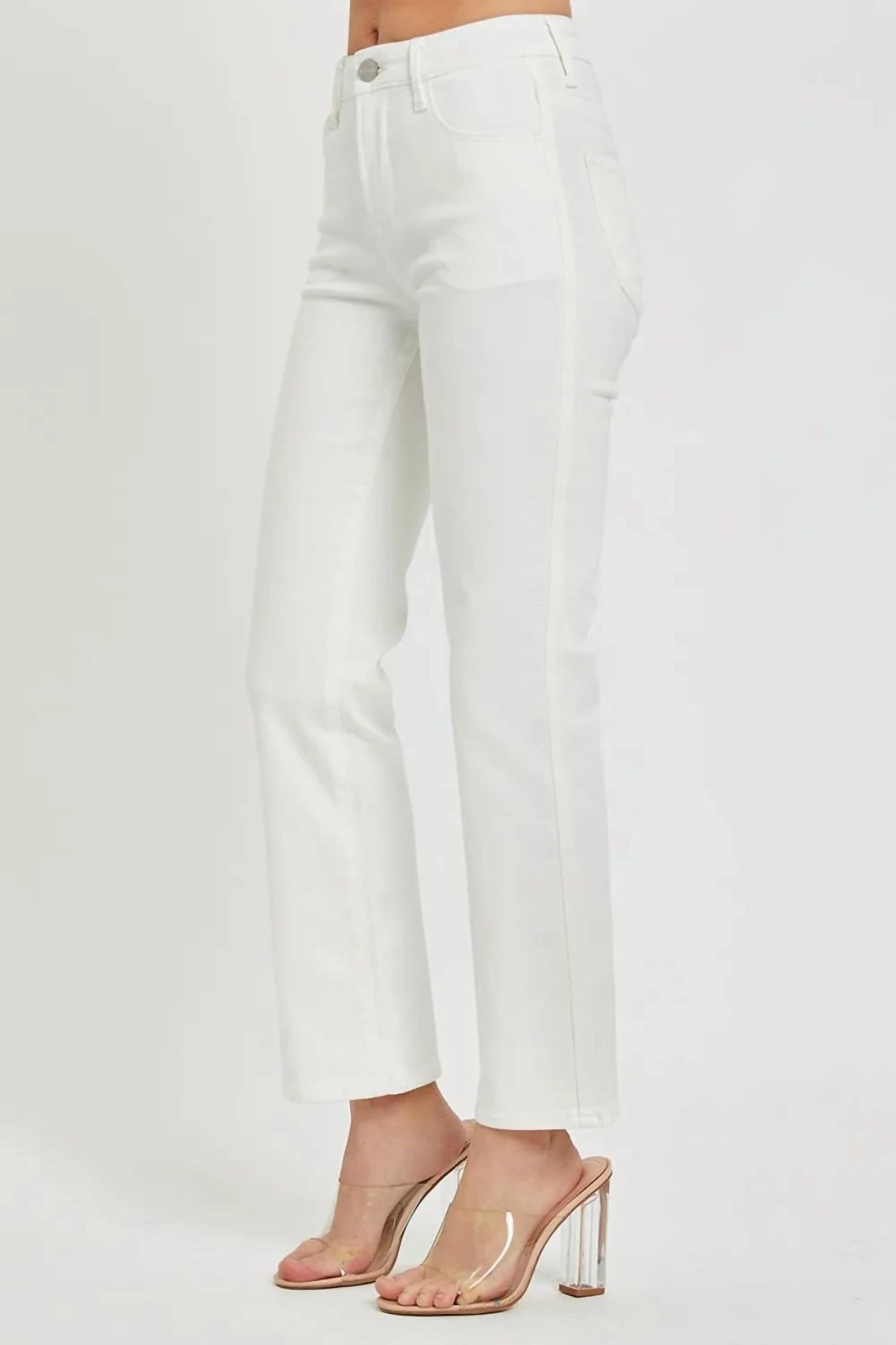 Risen - Full Size Mid Rise Jeans With Pockets