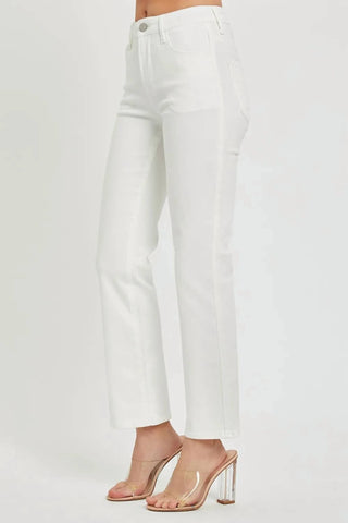 Risen - Full Size Mid Rise Jeans With Pockets