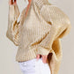 Vine & Love - Chunky Knit V-neck Sweater