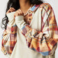 Free People - Plaid Sleeve Isabel Thermal Top