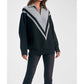Elan - Two-tone Half Zip Sweater