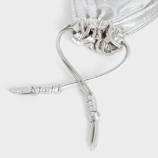 Lemiz - Women's Mini Bowie Drawstring Crossbody Leather Bag