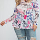 The Curve La - Plus Size Mesh Babydoll Puff Sleeve Top