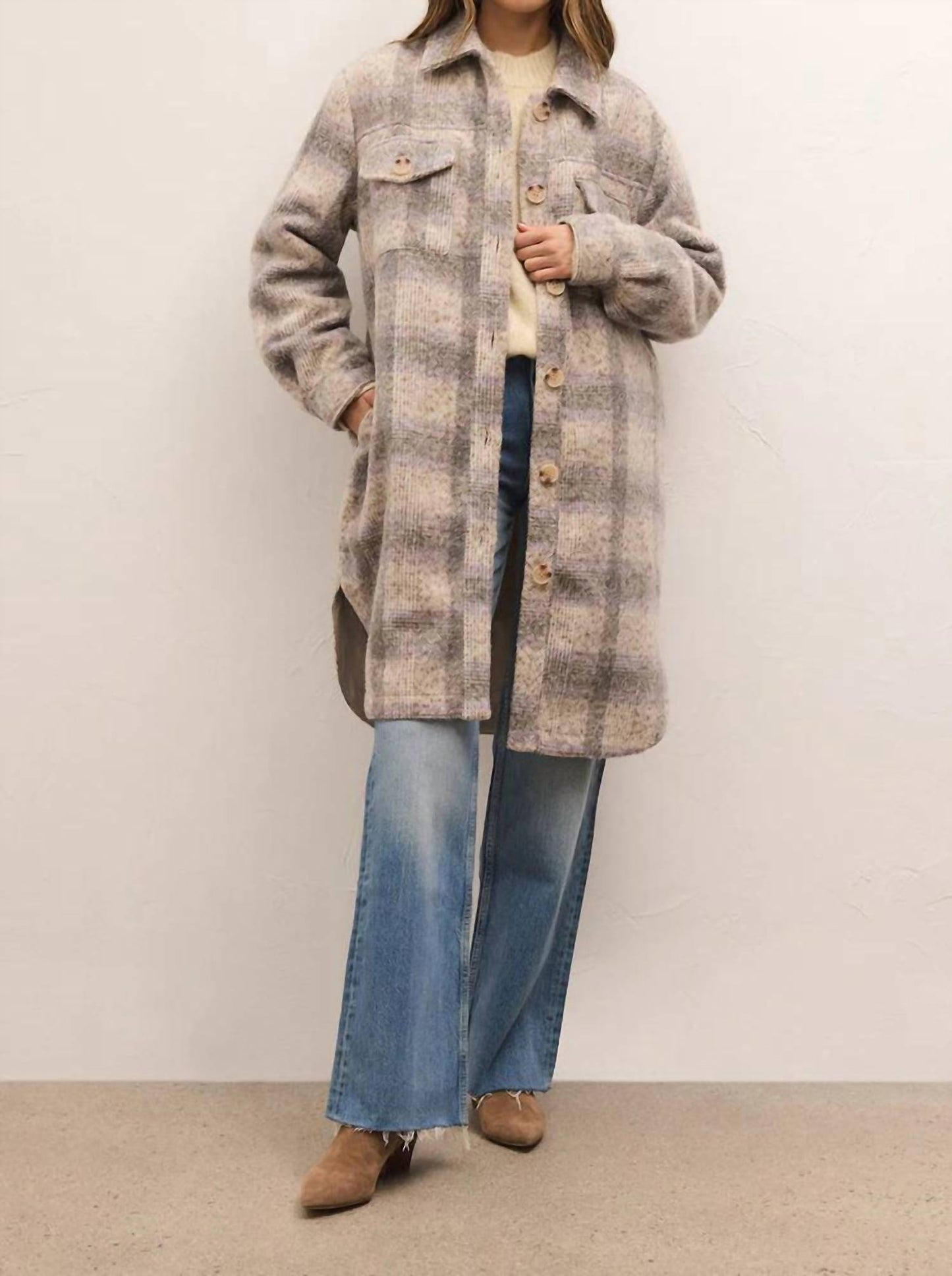 Z Supply - Sonoma Plaid Long Shirt Jacket