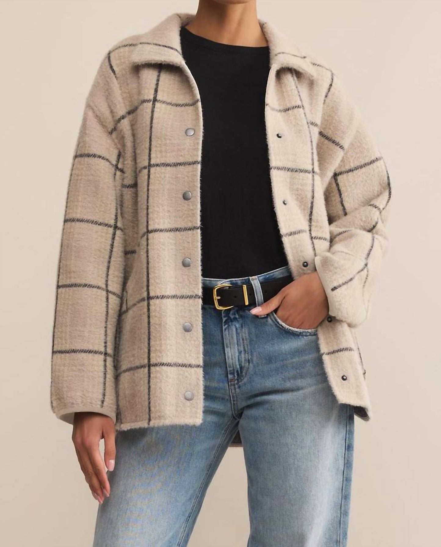 Z Supply - Bronx Plaid Sweater Knit Jacket