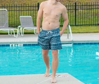 Old South Apparel - Aztec Pattern Soft Mesh Swim Trunks