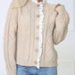 Aureum - Eyelet Trim Cable Knit Cardigan