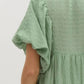 Entro - Textured Short Sleeve Midi Dress