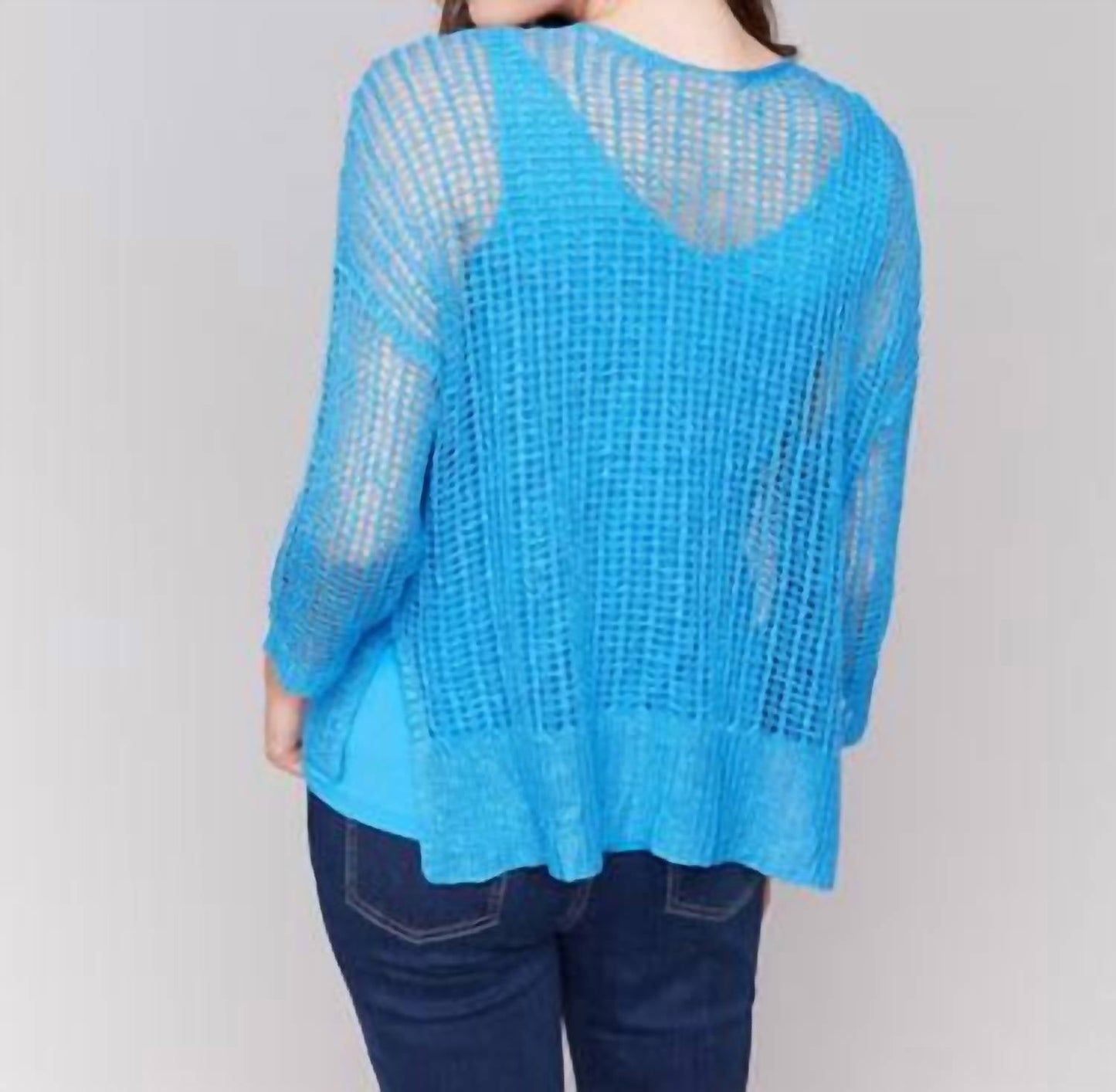 Charlie B - Fishnet Crochet Sweater