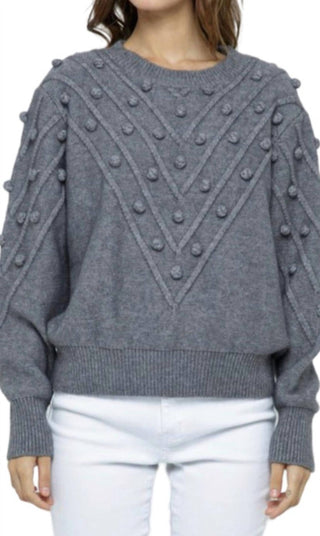 &Merci - Pom Pom V Style Sweater