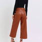 Judy Blue - Faux Leather Crop Wide Pants